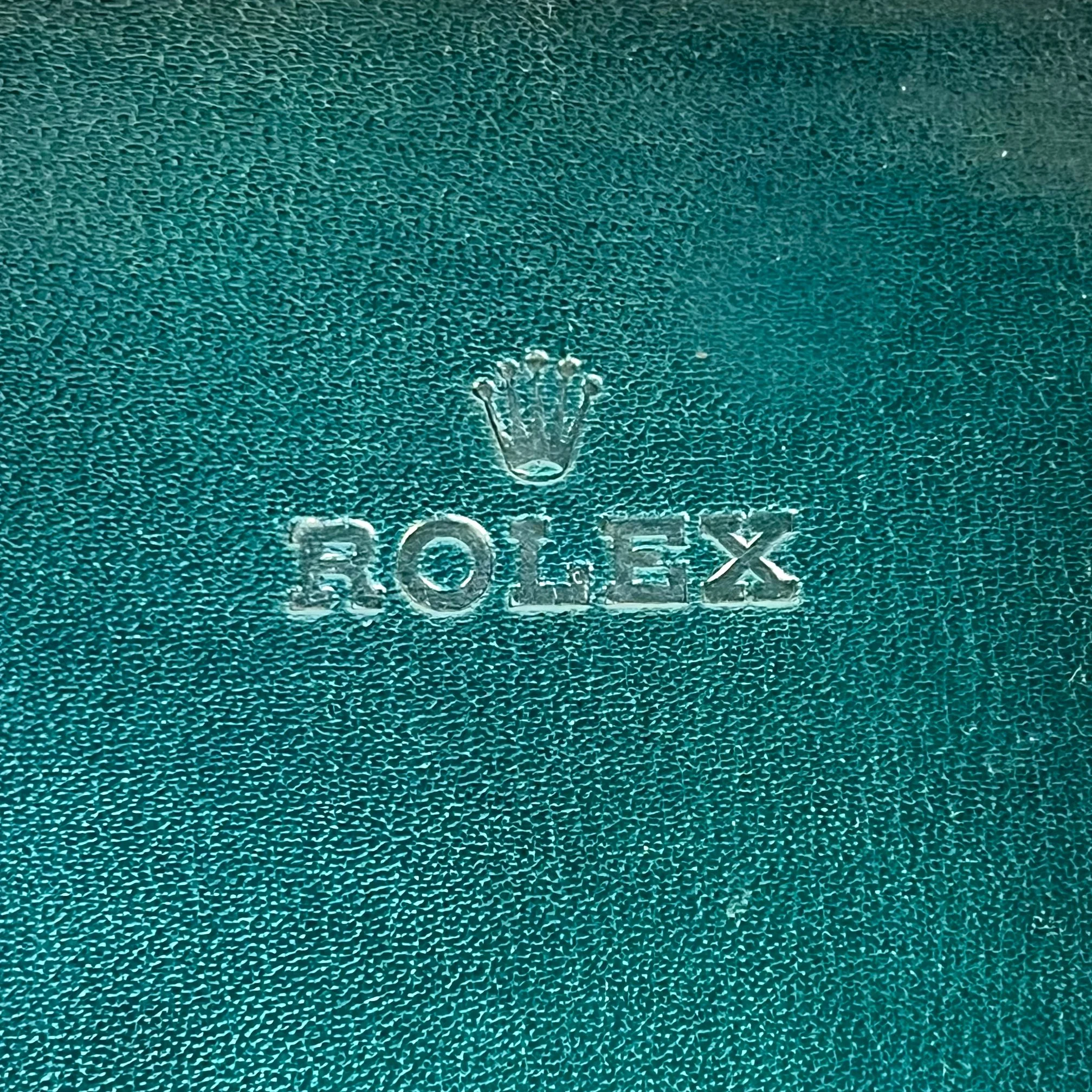 Vintage Rolex 1990 Green Leather Pocket Diary Agenda with Gold Edges